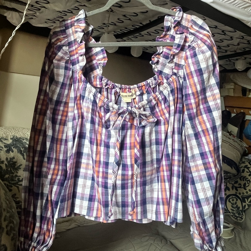 Anthropology pattern top. I love this but sadly dont wear it enough